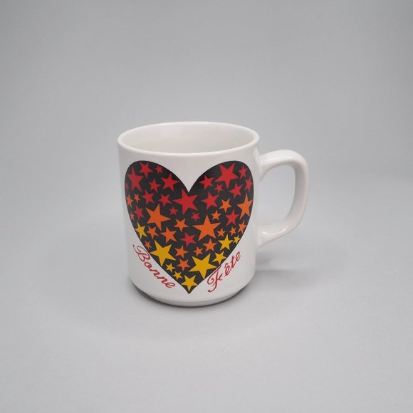 Vintage 80s "Bonne Fête" Mug - Picture 1 of 7